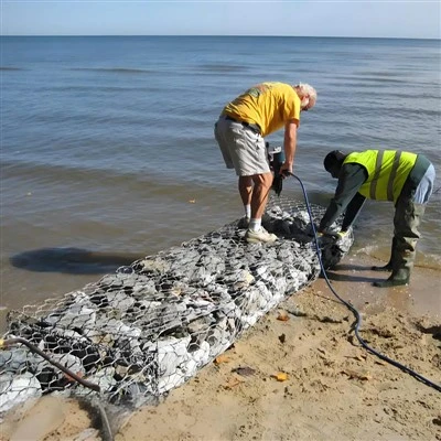 Габионна кошница за защита на речния бряг
